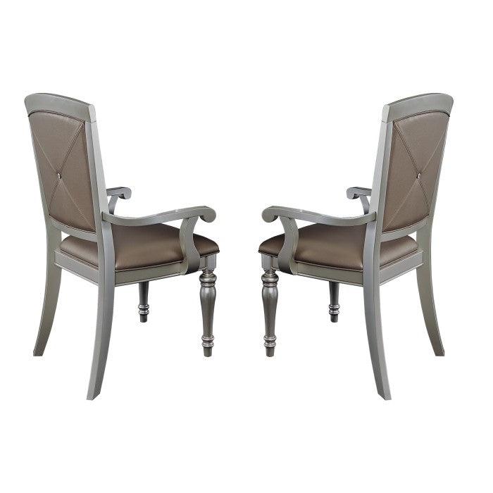 Orsina Silver 8 Piece Extendable Dining Room Set 5477N-96-8 | Homelegance
