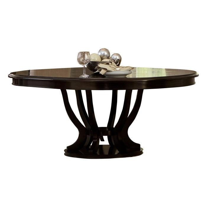 Savion Round-Oval Dining Table In Espresso 5494-76* | Homelegance