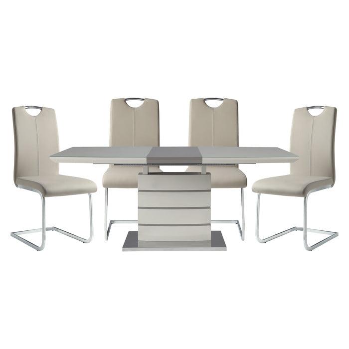 Glissand 5 Piece Rectangular Dining Table Set 5599-71-5 | Homelegance