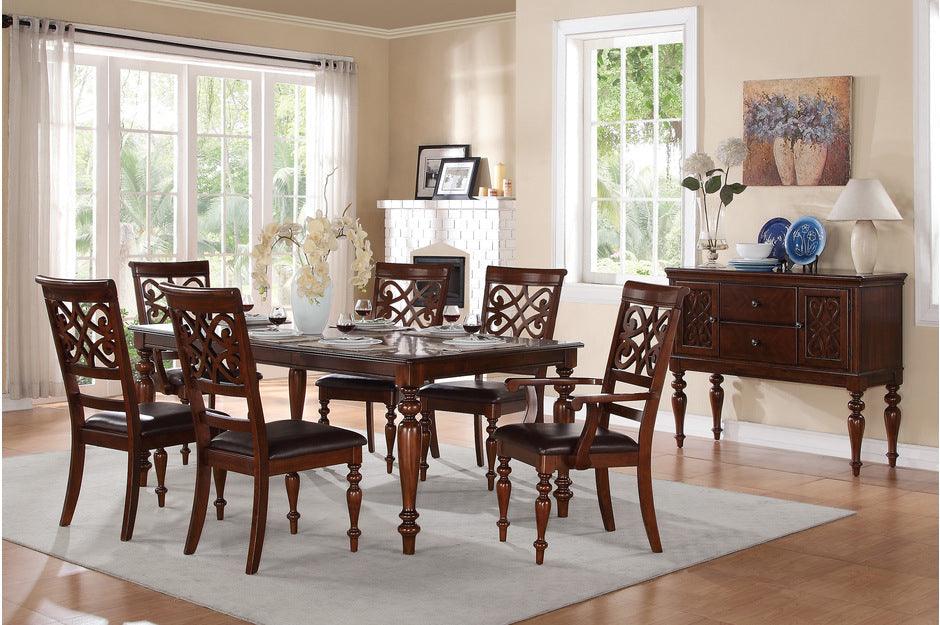 Creswell 7 Piece Dining Room Set In Dark Cherry 5056-78-7Set | Homelegance