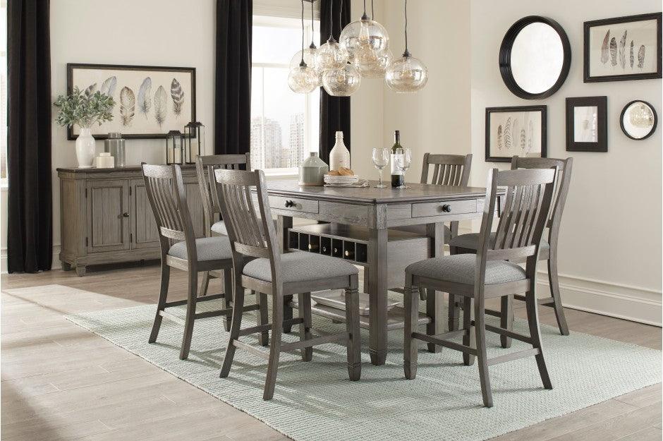 Granby 7 Piece Dining Room Set In Antique Gray 5627Gy-36-7Set | Homelegance