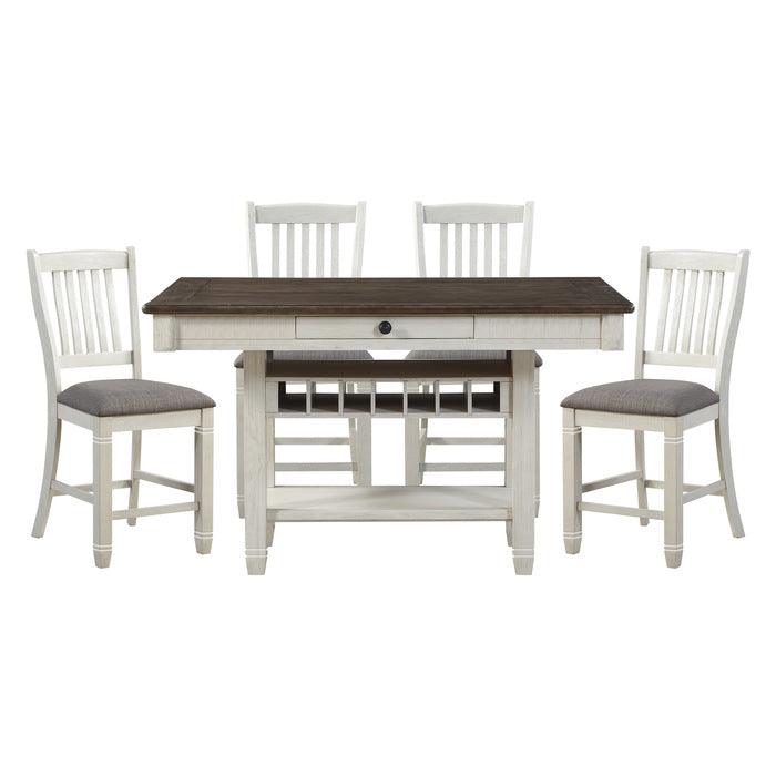 Granby 5 Piece Dining Room Set In Antique Gray 5627Nw-36-5Set | Homelegance