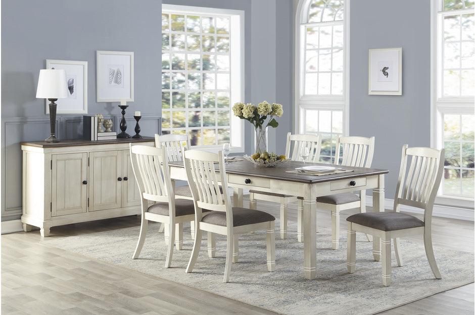 Granby 7 Piece Dining Room Set In Antique Gray 5627Nw-72-7Set | Homelegance