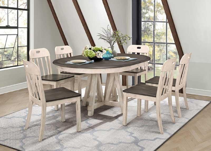 Clover 7 Piece Dining Table Set 5656-66-7Set | Homelegance