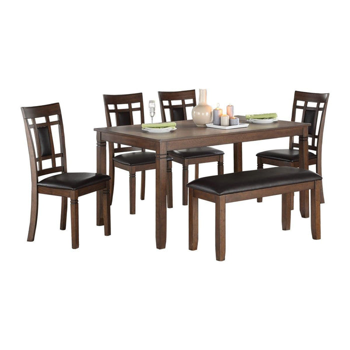 Salton 6-Piece Pack Dinette Set In Brown 5658 | Homelegance