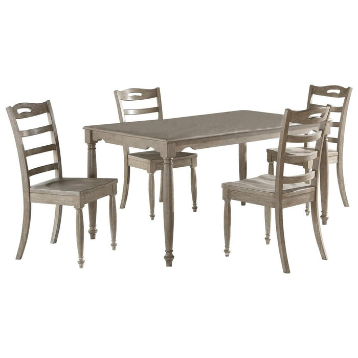 Gilman 5-Piece Pack Dinette Set In Light Gray 5661 | Homelegance