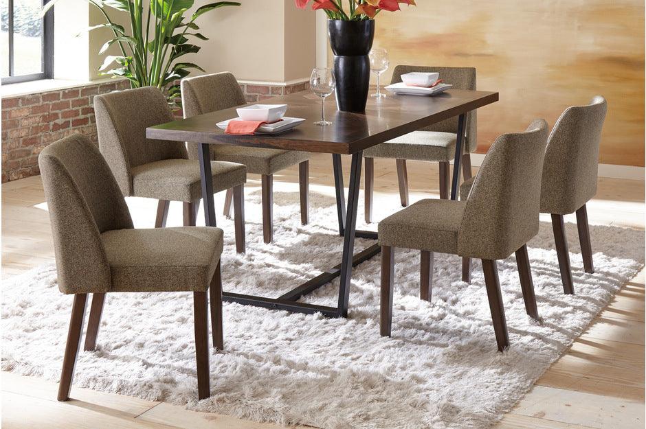 Leland 7 Piece Dining Room Set In Brown 5735-7Set | Homelegance