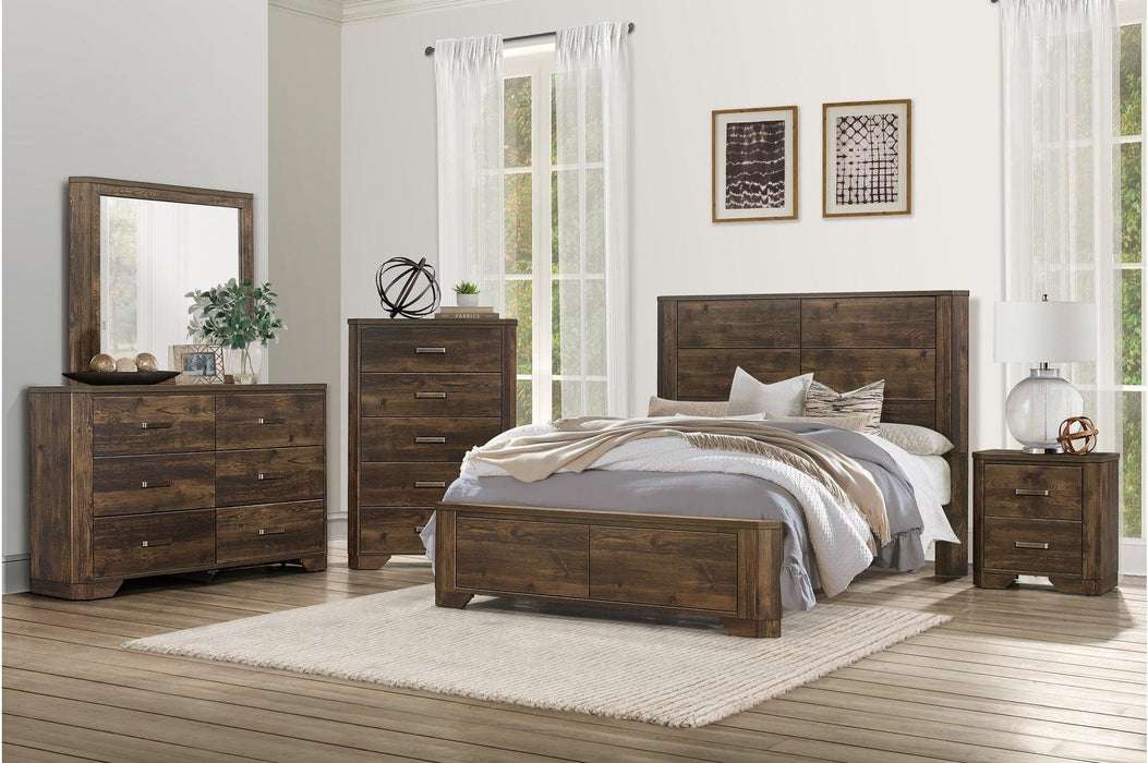 Jocelyn 3 Piece Eastern King Bedroom Set In Rustic Brown 1509K-1Ek-3Set | Homelegance