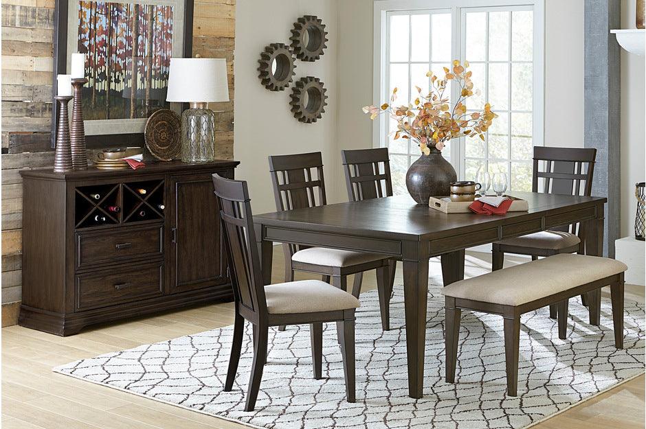 Makah 6 Piece Dining Room Set In Dark Brown 5496-78-6Set | Homelegance