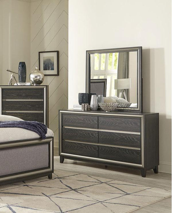 Grant Dresser With Mirror In Silver 1536-Dm | Homelegance
