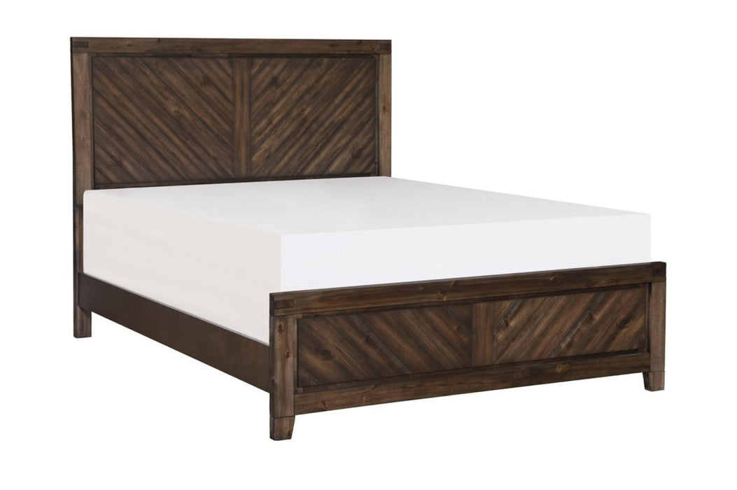 Parnell 3 Piece Queen Bedroom Set In Distressed Espresso 1648-1-3Set | Homelegance