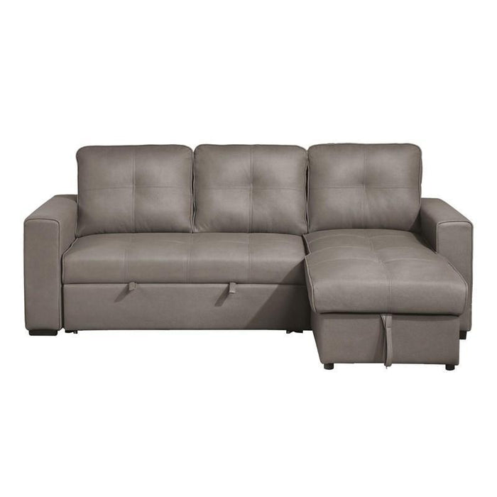 Magnus 2 Piece Reversible Sectional With Pull-Out In Taupe 9569Nftp*Sc | Homelegance