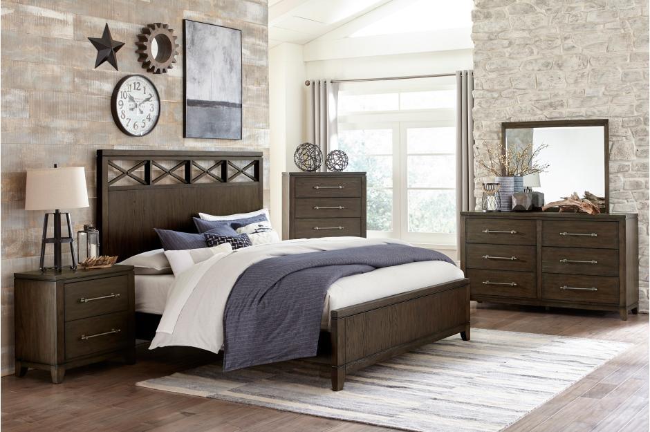 Griggs 6 Piece Eastern King Bed Set In Dark Brown 1669K-1Ek-6Set | Homelegance