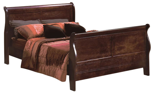 Crown Mark Furniture Louis Philip Queen Bed in Dark Cherry image