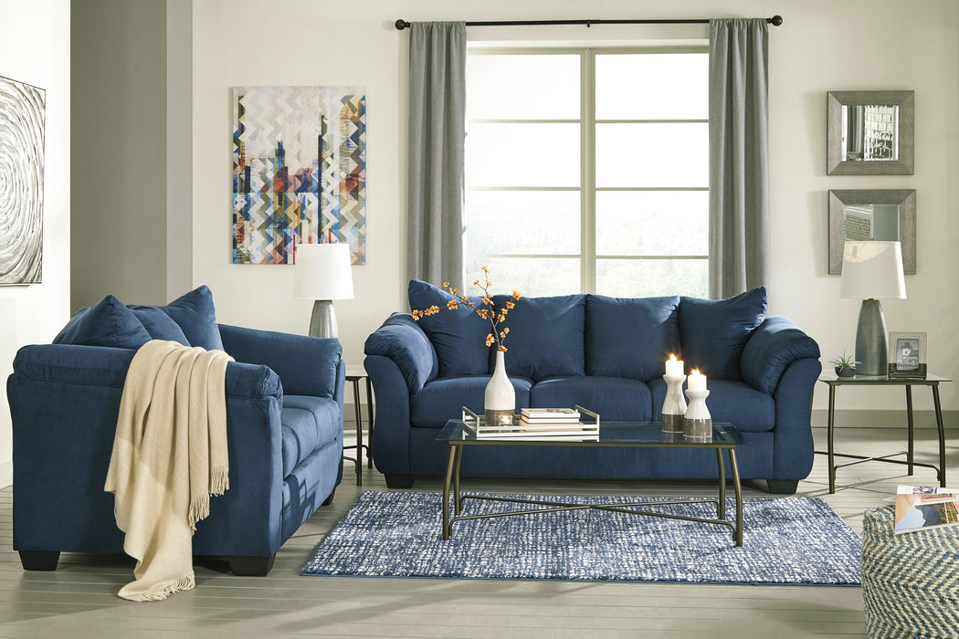 Darcy Blue Living Room Set