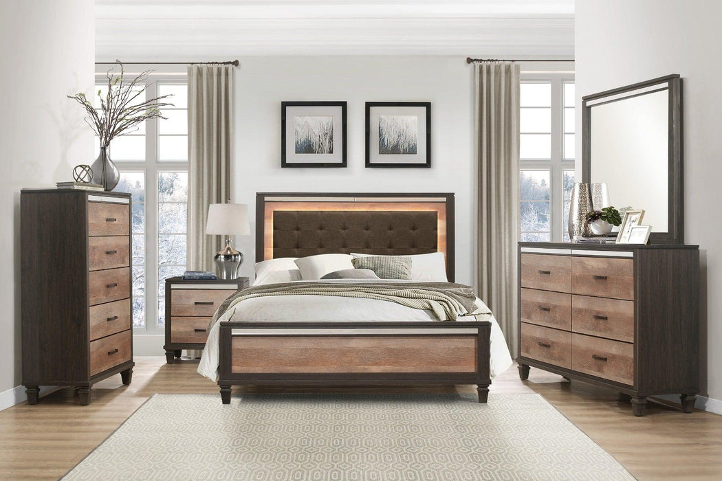 Danridge 3 Piece Queen Bedroom Set In Brown 1518-1-3Set | Homelegance