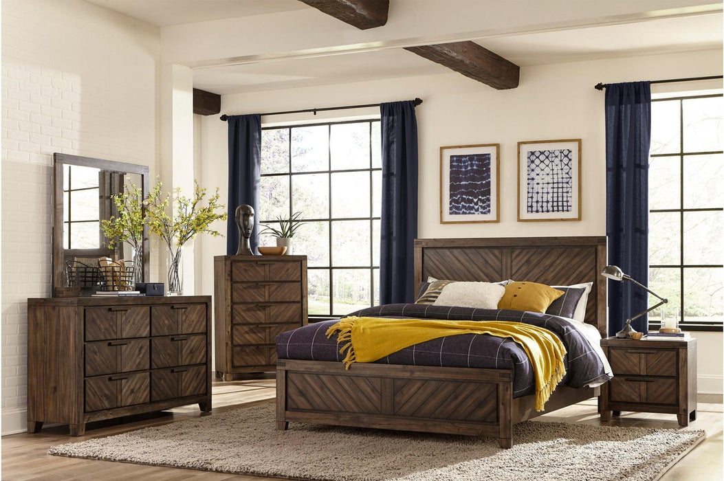 Parnell 6 Piece Eastern King Bedroom Set In Distressed Espresso 1648K-1Ek-6Set | Homelegance
