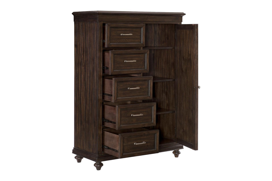 Cardano Wardrobe Chest In Driftwood Charcoal 1689-10 | Homelegance