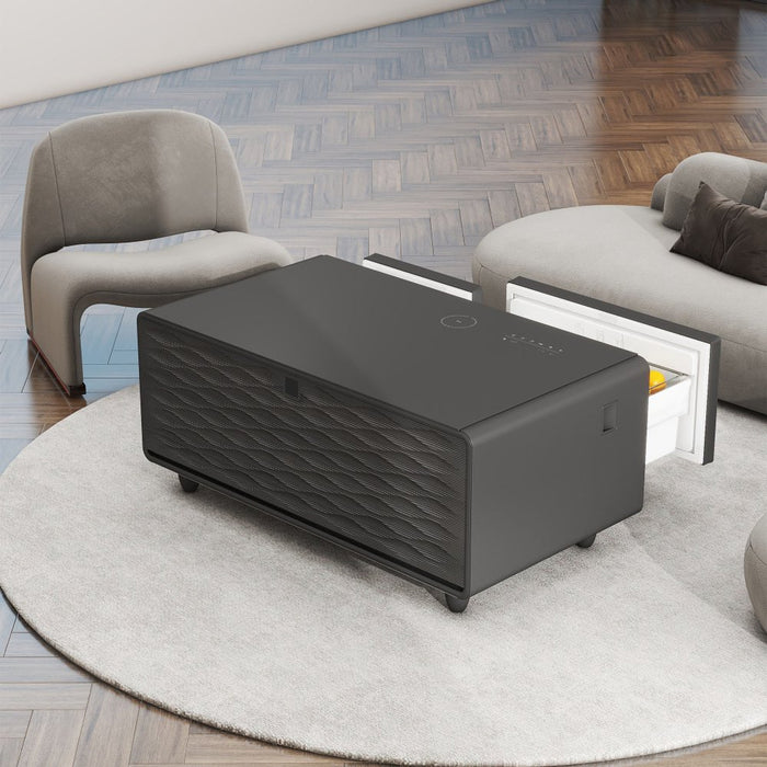 Party Time Modern Smart Coffee Table with Built-in Fridge