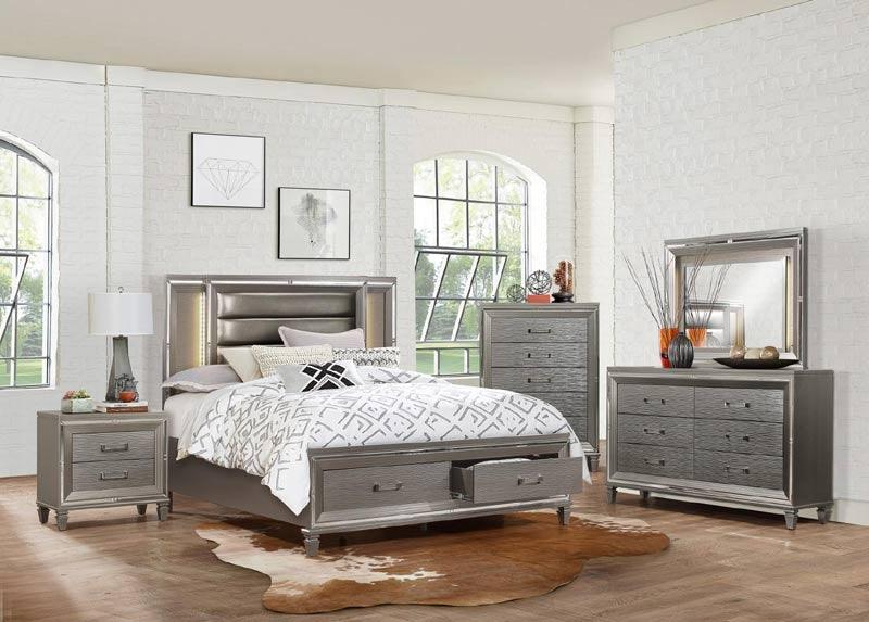 Tamsin 6 Piece Eastern King Platform Bedroom Set 1616K-1Ek-6Set | Homelegance