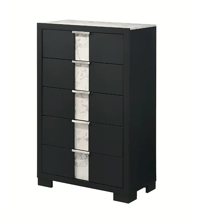 Crown Mark Furniture Rangley 5 Drawer Chest in Black image