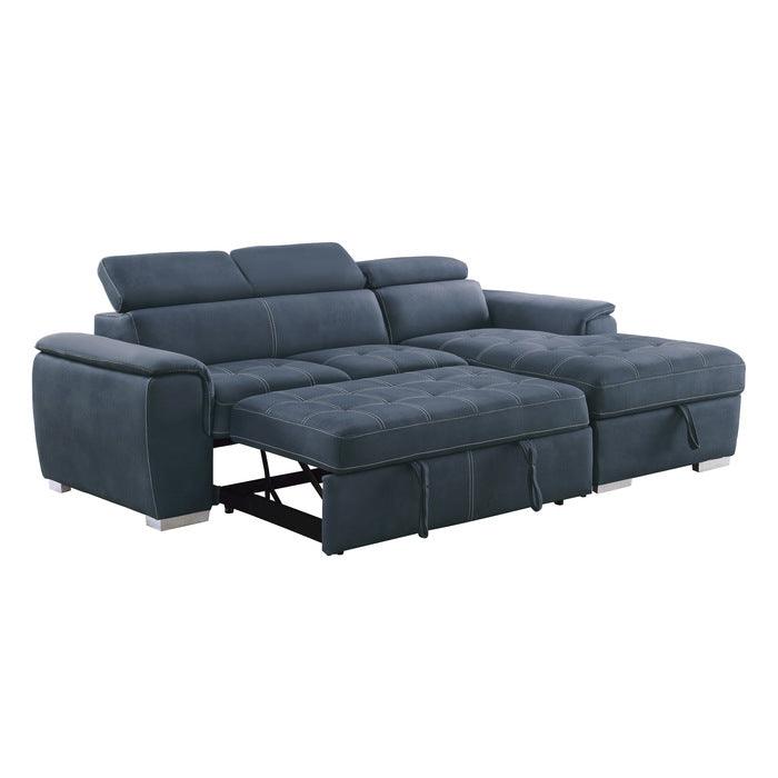 Ferriday Blue Sectional 8228Bu | Homelegance