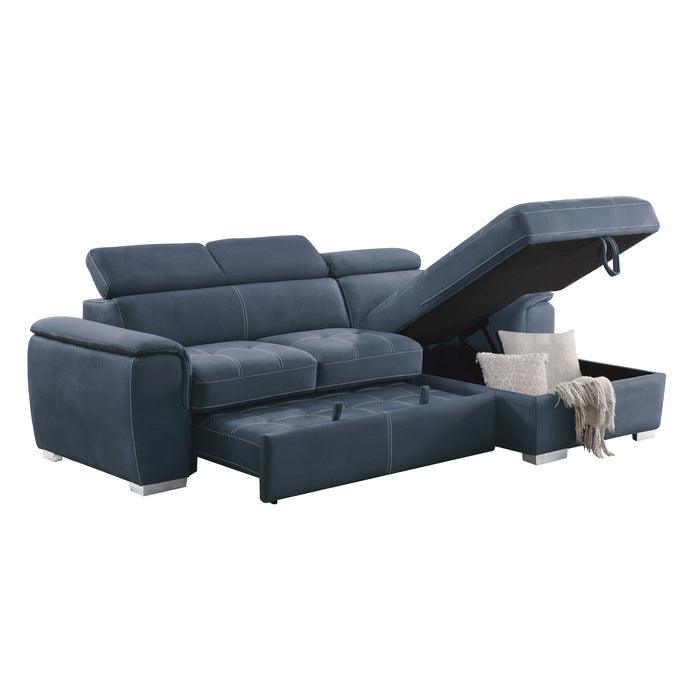 Ferriday Blue Sectional 8228Bu | Homelegance