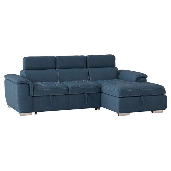 Ferriday Blue Sectional 8228Bu | Homelegance