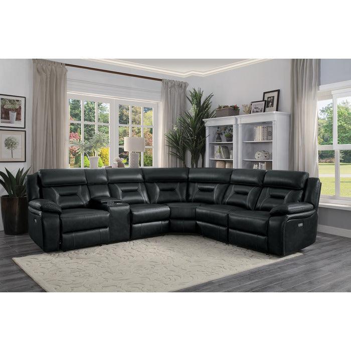 Amite 6-Piece Modular Power Reclining Sectional In Dark Gray 8229Dg*6Pw | Homelegance