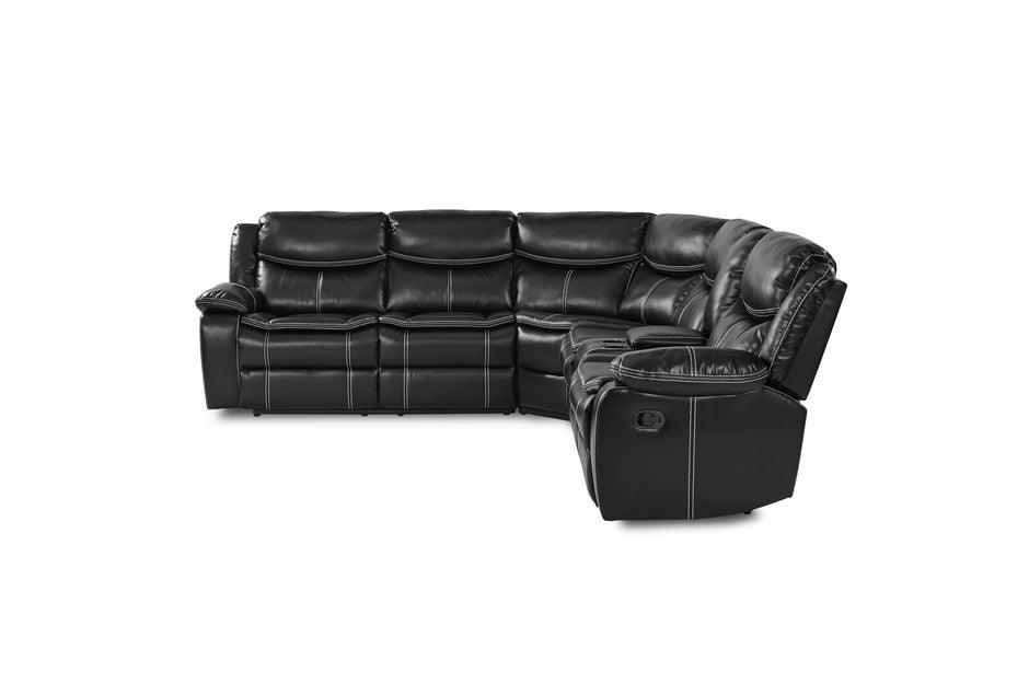 Bastrop 3 Piece Sectional 8230Blk-Sc | Homelegance