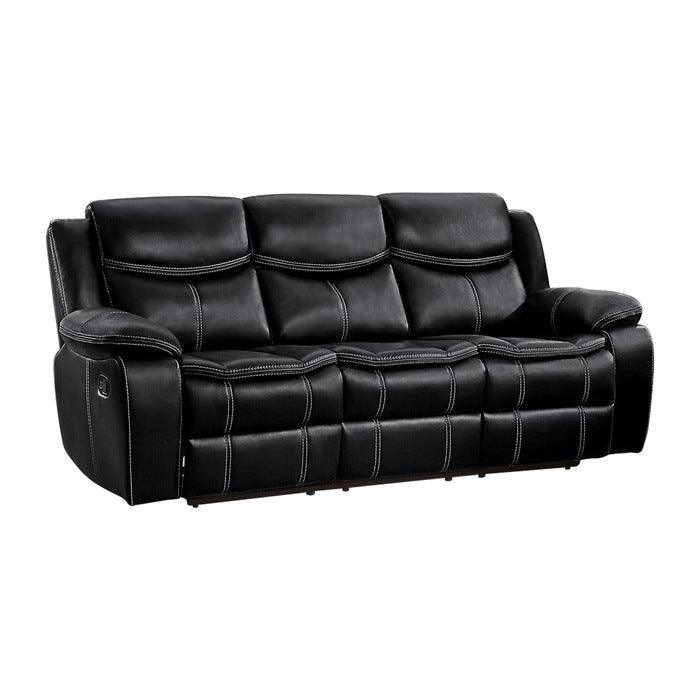 Bastrop Double Reclining Sofa 8230Blk-3 | Homelegance