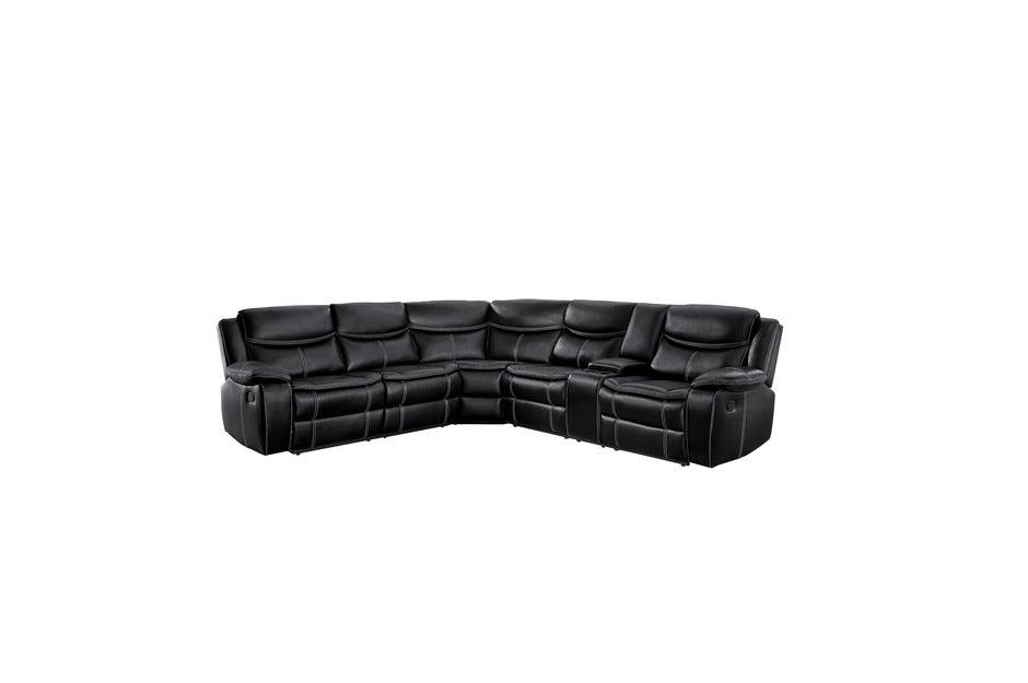 Bastrop 3 Piece Sectional 8230Blk-Sc | Homelegance