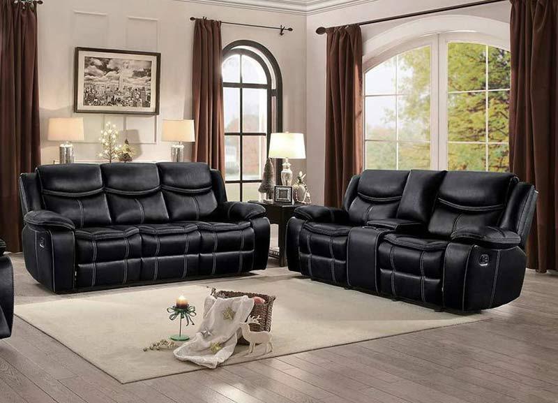 Bastrop 2 Piece Sofa Set 8230Blk-2Set | Homelegance