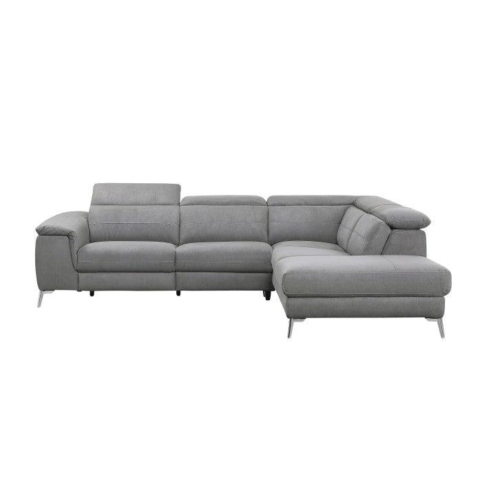 Cinque 2-Piece Power Sectional With Right Chaise In Gray 8256Fbr* | Homelegance