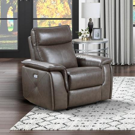 Moroni Power Reclining Chair With Power Headrest In Dark Brown 8259Rfdb-1Pwh | Homelegance