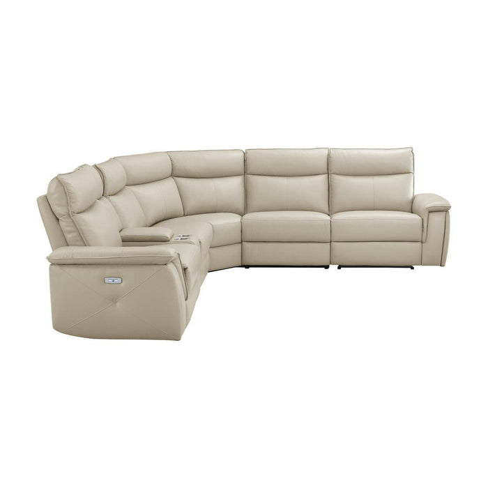 Moroni 6 Piece Modular Power Reclining Sectional With Power Headrests In Taupe 8259Rftp*6Scpwh | Homelegance