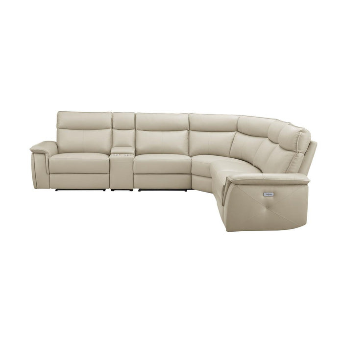 Moroni 6 Piece Modular Power Reclining Sectional With Power Headrests In Taupe 8259Rftp*6Scpwh | Homelegance