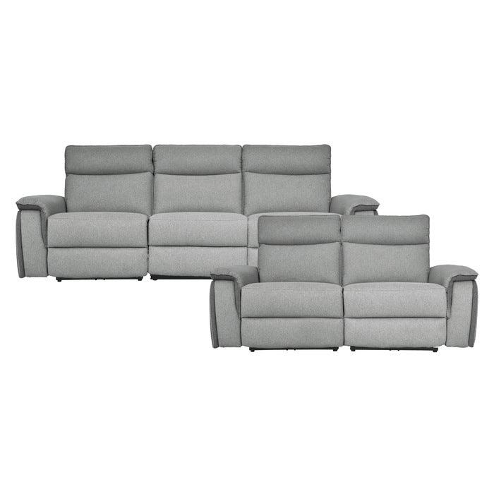 Maroni 2 Piece Double Reclining Sofa Set In Gray 8259*2Pwh | Homelegance