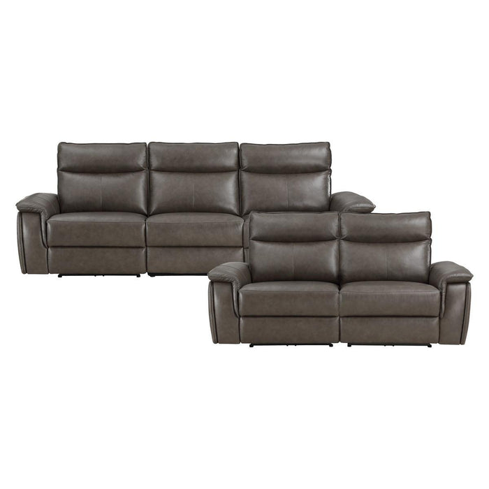 Moroni 2-Piece Sofa Set In Dark Brown 8259Rfdb*2Pwh | Homelegance