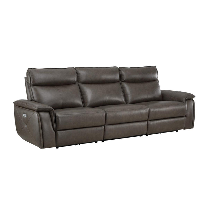 Moroni Power Double Reclining Sofa With Power Headrests In Dark Brown 8259Rfdb-3Pwh* | Homelegance