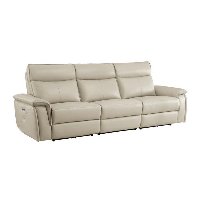 Moroni Power Double Reclining Sofa With Power Headrests In Taupe 8259Rftp-3Pwh* | Homelegance