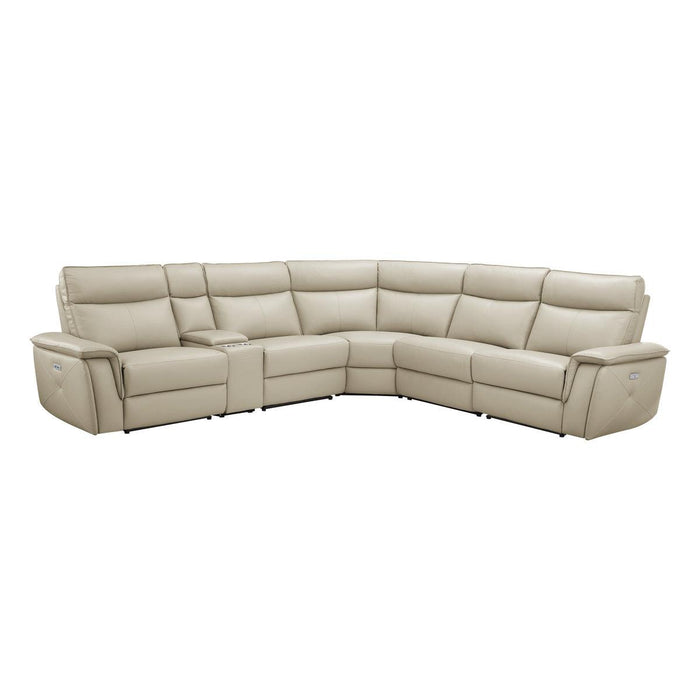 Moroni 6 Piece Modular Power Reclining Sectional With Power Headrests In Taupe 8259Rftp*6Scpwh | Homelegance