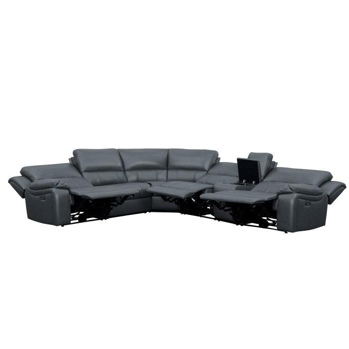 Falun Gray 6 Piece Power Sectional 8260Gy-Pw | Homelegance