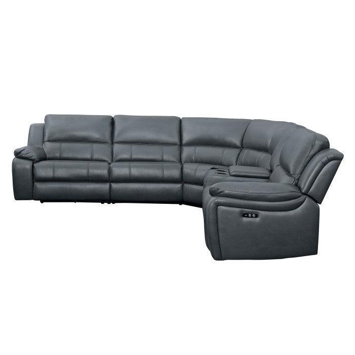 Falun Gray 6 Piece Power Sectional 8260Gy-Pw | Homelegance