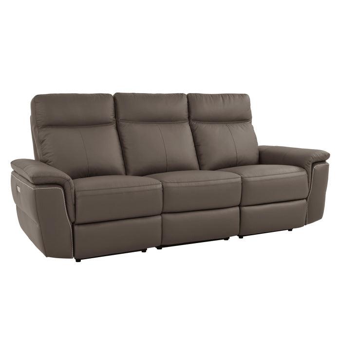 Olympia Power Double Reclining Sofa In Raisin 8308-3Pw* | Homelegance