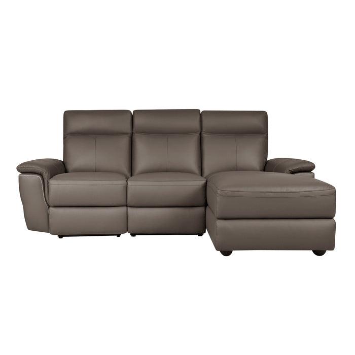 Olympia 3-Piece Modular Power Reclining Sectional With Right Chaise In Raisin 8308*3Lc5R | Homelegance