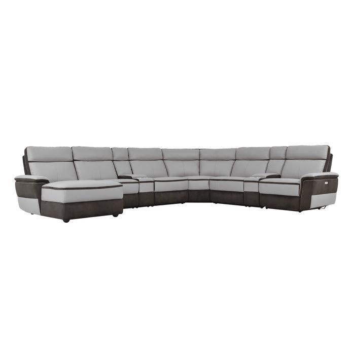 Laertes 8-Piece Modular Power Reclining Sectional With Left Chaise In Taupe Gray 8318*8A | Homelegance