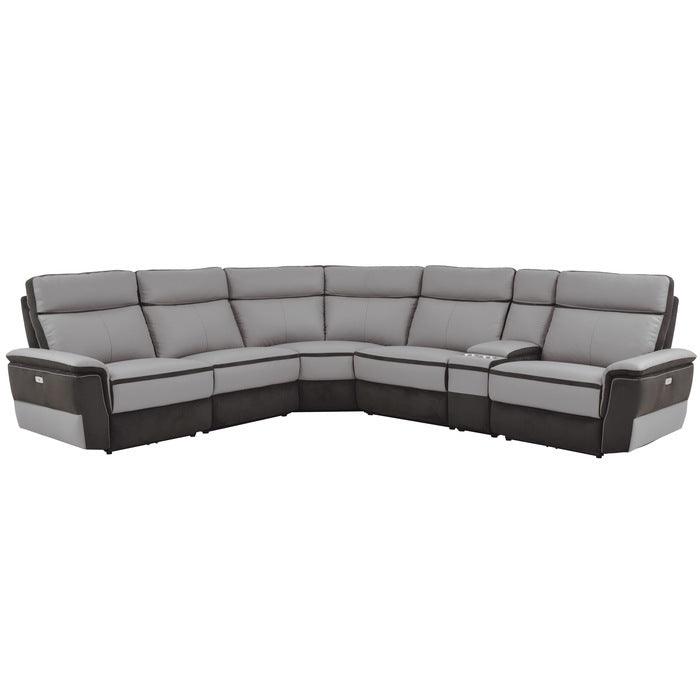 Laertes 6-Piece Modular Power Reclining Sectional In Taupe Gray 8318*6C1Pw | Homelegance