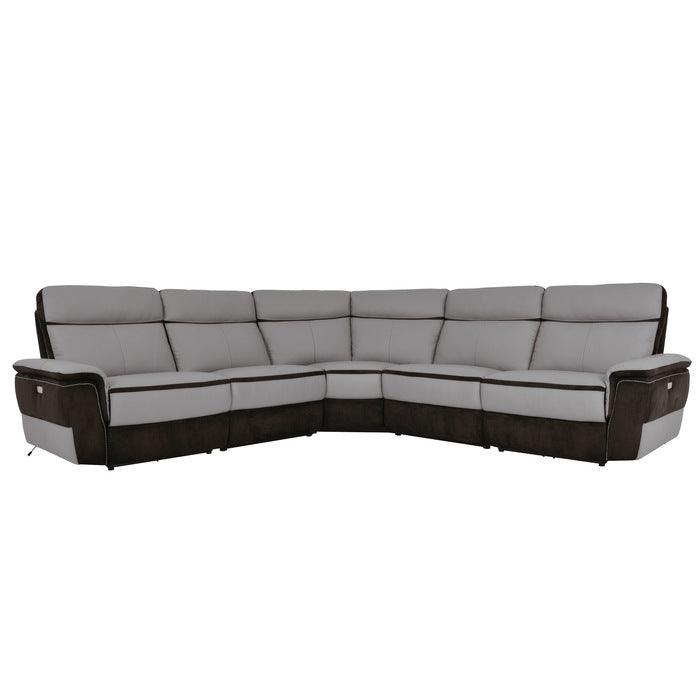 Laertes 5-Piece Modular Power Reclining Sectional In Taupe Gray 8318*5C1Pw | Homelegance