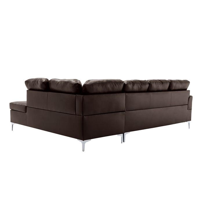 Barrington 2 Piece Sectional In Brown 8378Brw | Homelegance